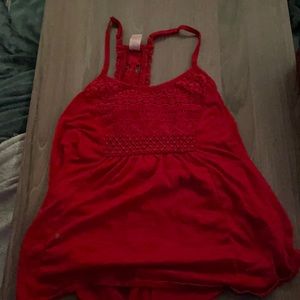 Red tank top